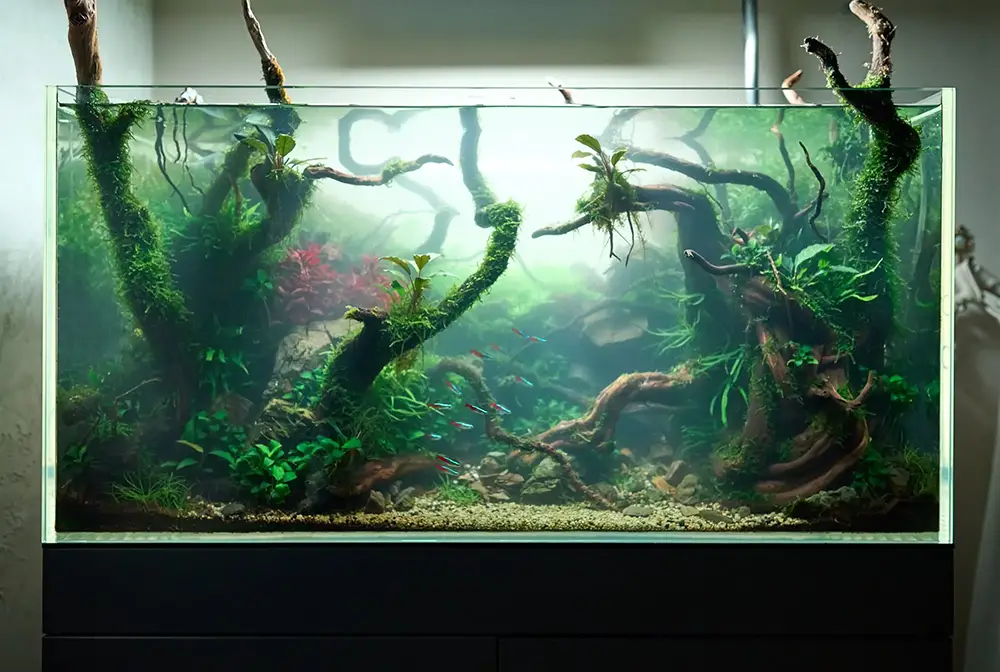 cloudy water in aquarium Bacterial bloom