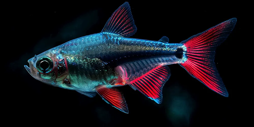 Beaituful black neon tetra