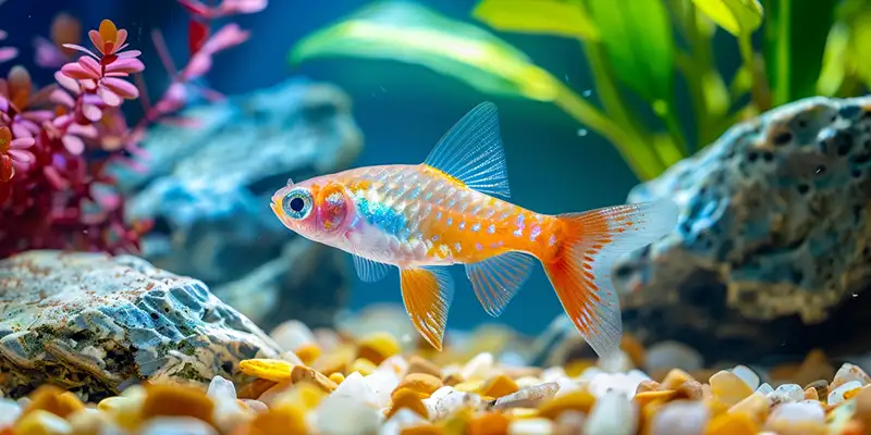 beautiful molly fish in aquarium